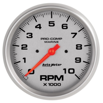 Picture of Autometer Marine Silver Ultra-Lite 5in 10K RPM In-Dash Tachometer Gauge