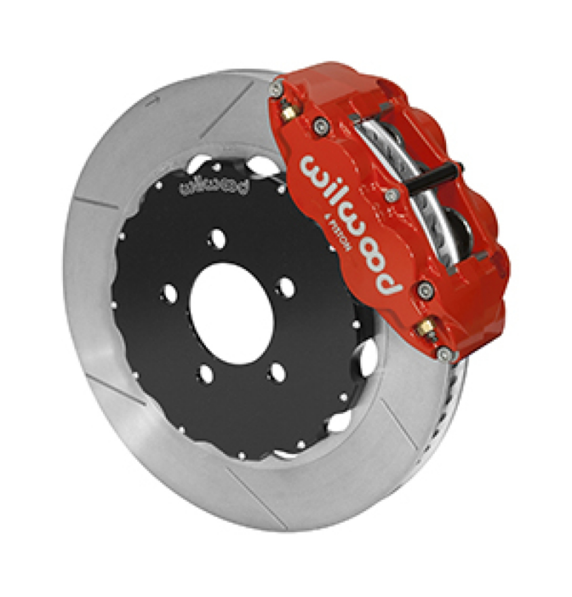 Picture of Wilwood 03-11 Crown Victoria Forged Narrow Superlite 6R Front Brake Kit w- Slotted GT Rotor - Red