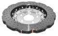 Picture of DBA 2014+ Audi RS Q3 Front 5000 Series Cross Drilled & Dimpled Rotor w-Clear Anodized Hat