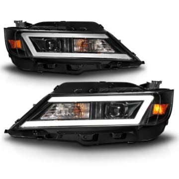 Picture of ANZO 14-20 Chevrolet Impala Square Projector LED Bar Headlights w- Black Housing