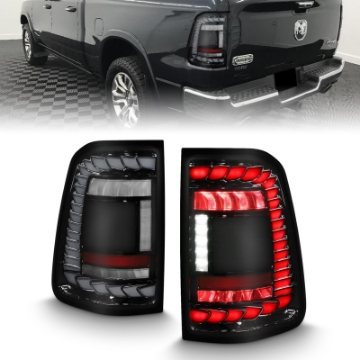 Picture of Anzo 19-23 Dodge Ram 1500 Laramie-Rebel-Limited Longhorn Full LED Sequential Signal Black Taillight