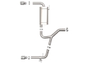 Picture of aFe 15-21 BMW X1 F48 L4 2-0L t MACH Force-Xp 3 to 2-1-2 IN SS Axle-Back Exhaust w-Polished Tip