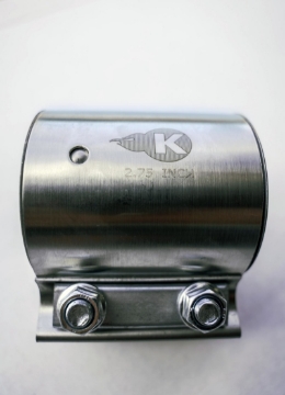 Picture of Kooks 2-3-4in Stainless Steel 2-Bolt Band Clamp for Butt Joint Connections