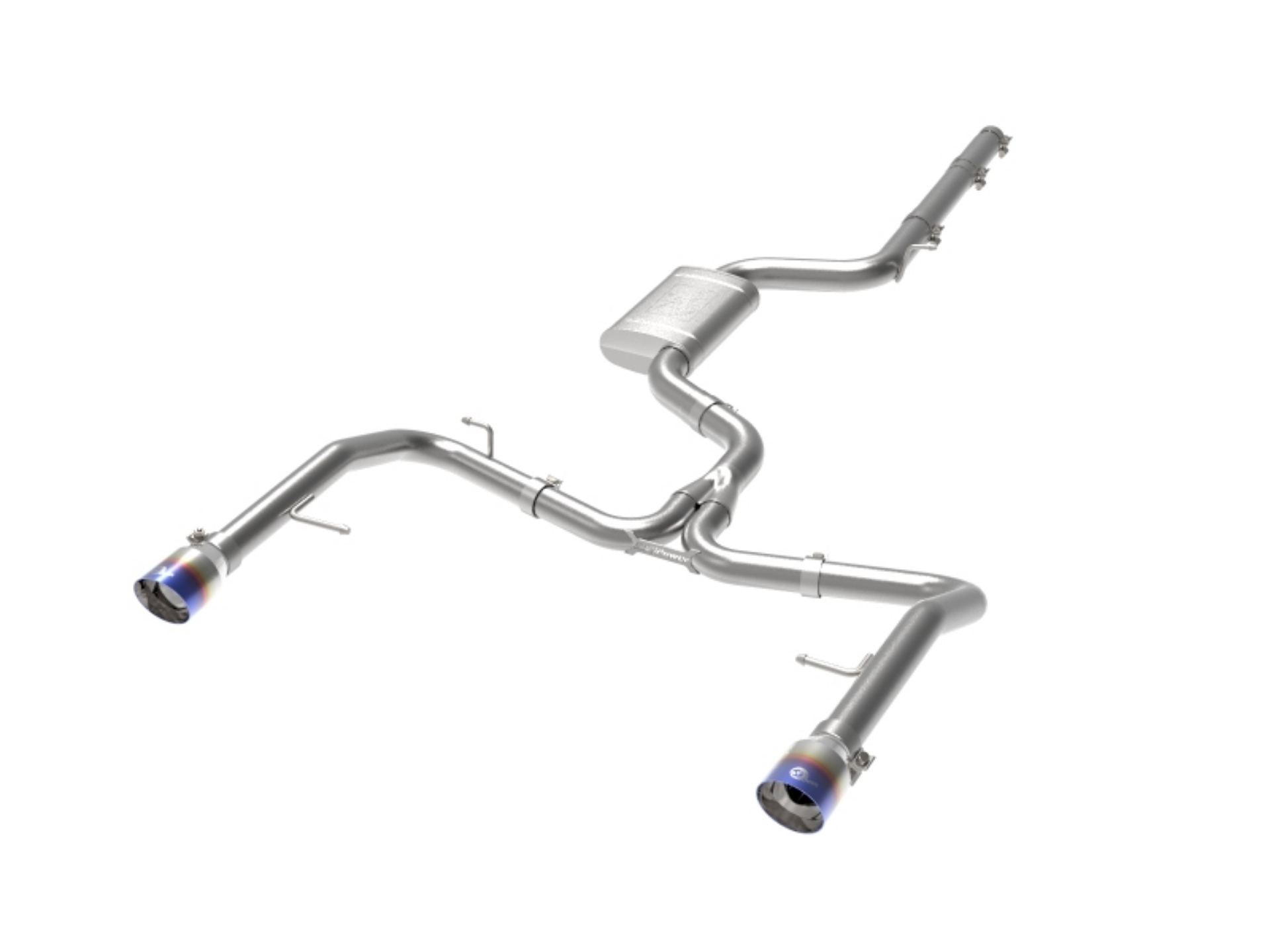 Picture of aFe 19-21 VW Jetta GLI MKVII L4-2-0L t MACH Force-Xp 304 SS Cat-Back Exhaust System Blue Tips