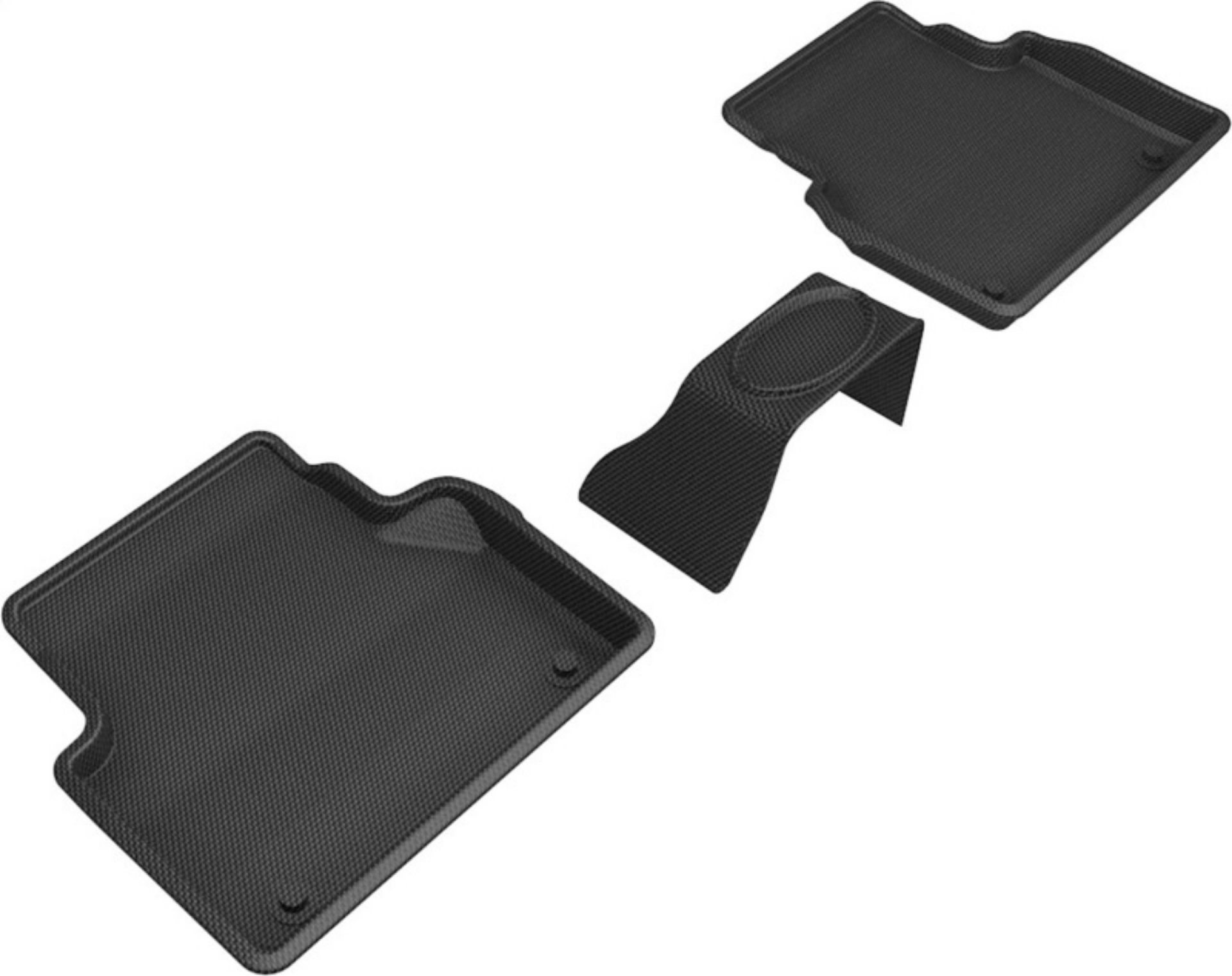 Picture of 3D MAXpider 19-23 Audi A6-A7 - 21-24 RS6-RS7 Kagu 2nd Row Floormats - Black