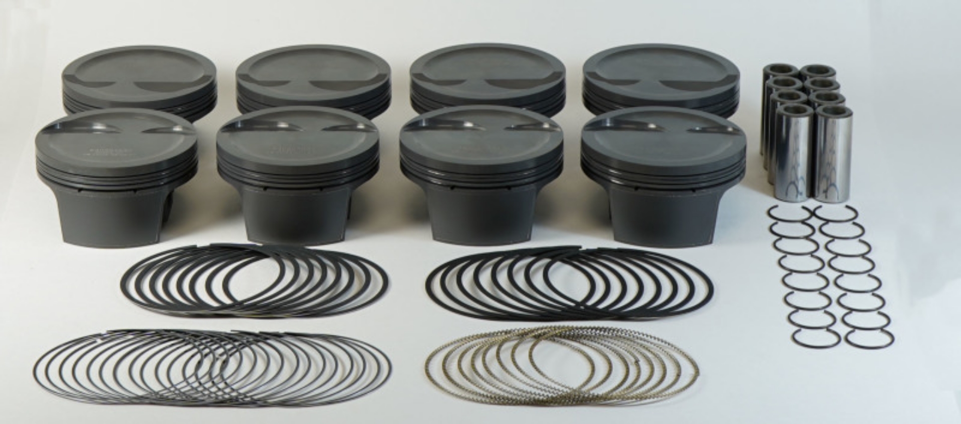 Picture of Mahle MS Piston Set GM LS 376ci 4-065in Bore 3-622in Stk 6-125in Rod -927 Pin -12cc 9-3 CR
