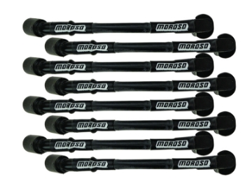 Picture of Moroso GM LS 11in Long Coil On Plug 90 Deg Plug Sleeved Ultra Spark Plug Wire Set - Black