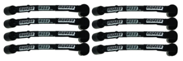 Picture of Moroso GM LS 9-75in Long Coil On Plug 90 Deg Sleeved Ultra Spark Plug Wire Set - Black
