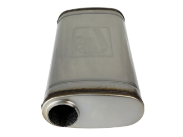 Picture of aFe MACH Force XP 304 Stainless Steel Muffler 2-5in Center-Offset 18in L x 9in W x 4in H