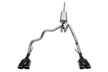 Picture of Corsa 2022-2024 Chevrolet Silverado 1500 Cat-Back Dual Rear Exit with Twin 4in Black Tips