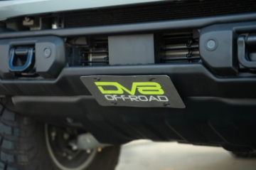 Picture of DV8 Offroad 2021 Ford Bronco Capable Bumper Slanted Front License Plate Mount