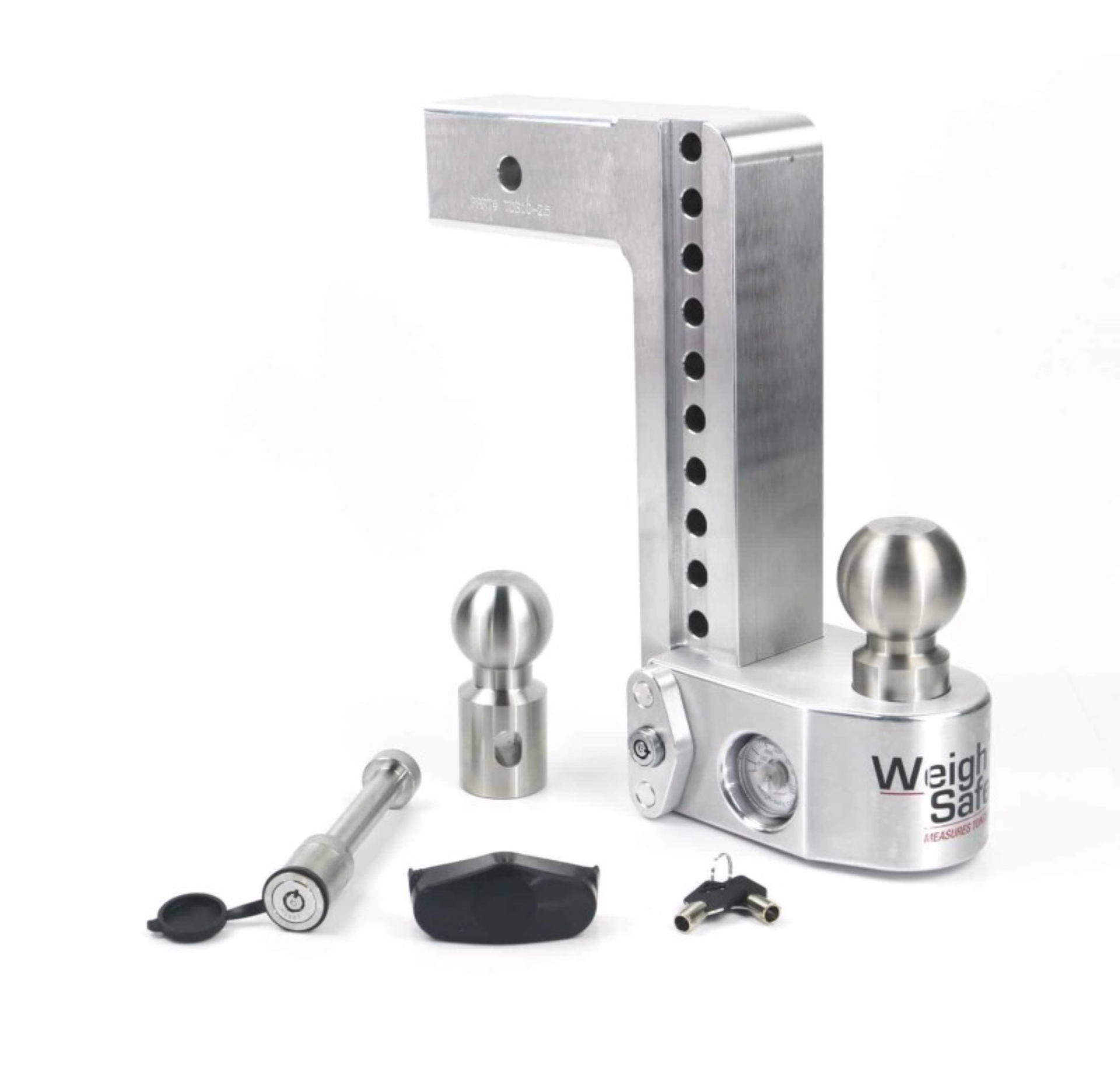 Picture of Weigh Safe 10in Drop Hitch w-Built-in Scale & 2-5in Shank 10K-18-5K GTWR w-WS05 - Aluminum