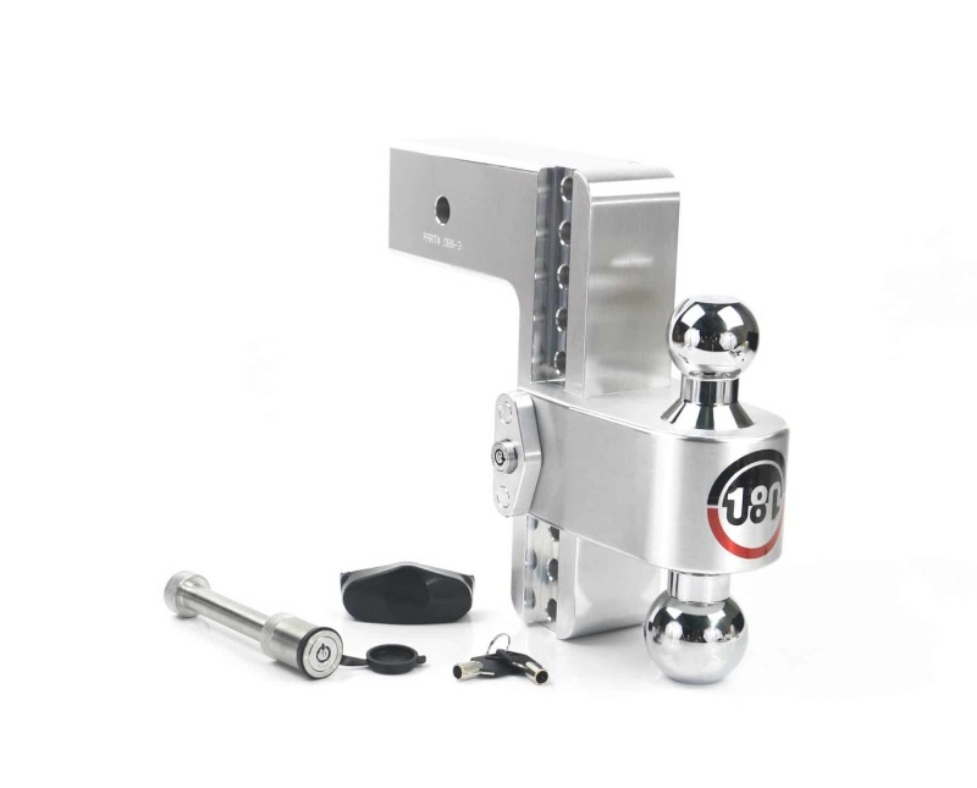 Picture of Weigh Safe 180 Hitch 8in Drop Hitch & 3in Shank 10K-21K GTWR w-WS05 - Aluminum