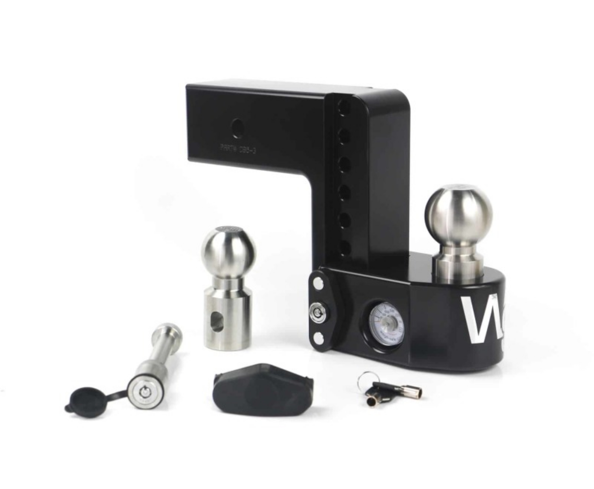Picture of Weigh Safe 6in Drop Hitch w-Built-in Scale & 3in Shank 8K-21K GTWR w-WS05 - Black Cerakote