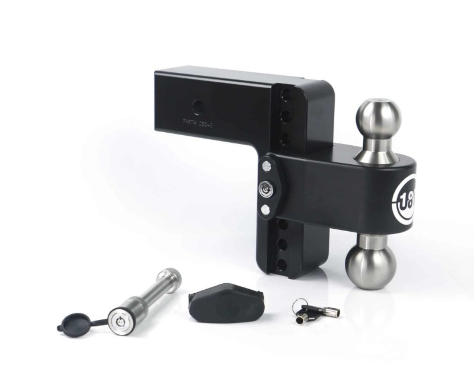Picture of Weigh Safe 180 Hitch 6in Drop Hitch & 3in Shank 10K-21K GTWR w-WS05 - Black Cerakote