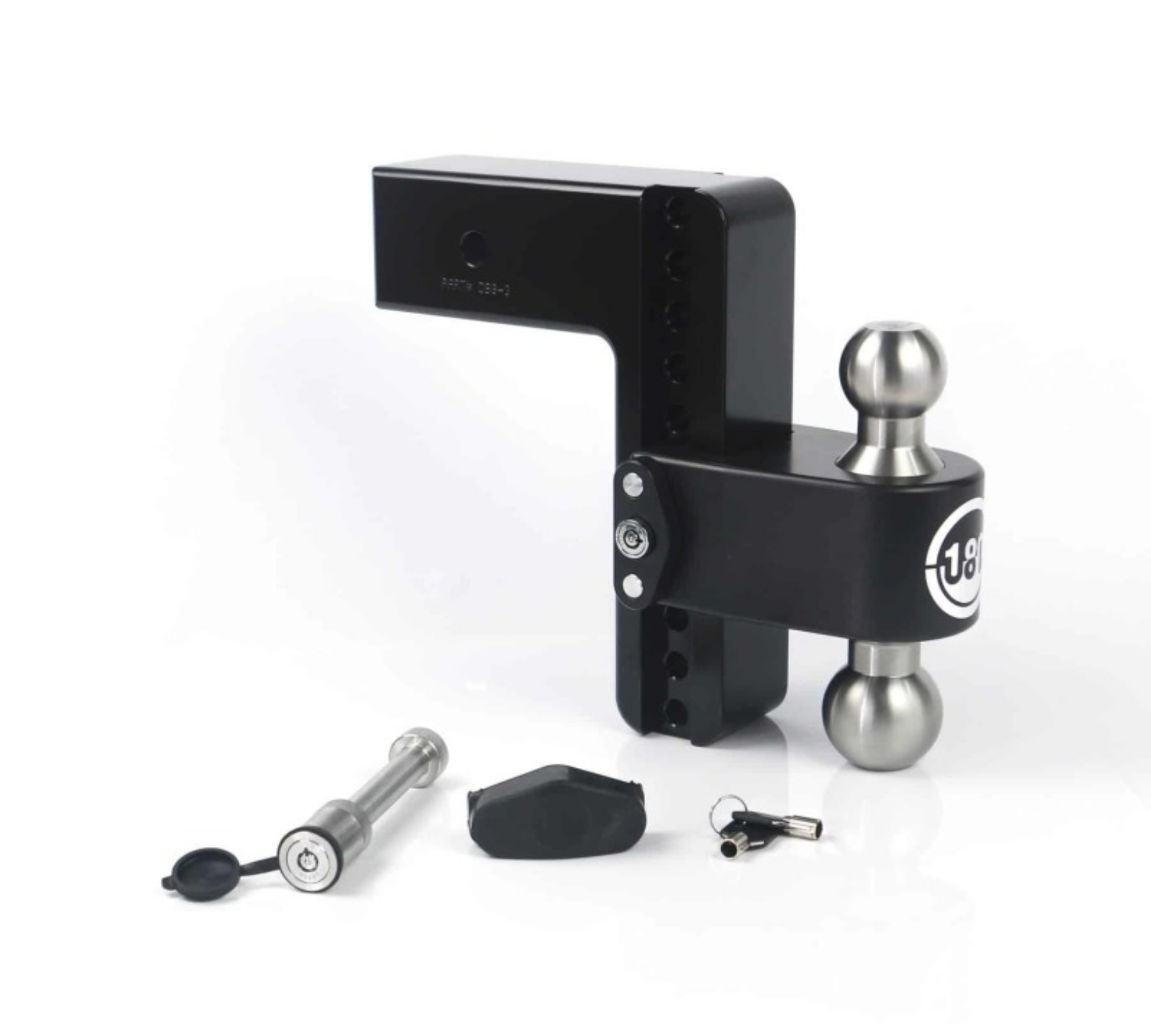 Picture of Weigh Safe 180 Hitch 8in Drop Hitch & 3in Shank 10K-21K GTWR w-WS05 - Black Cerakote