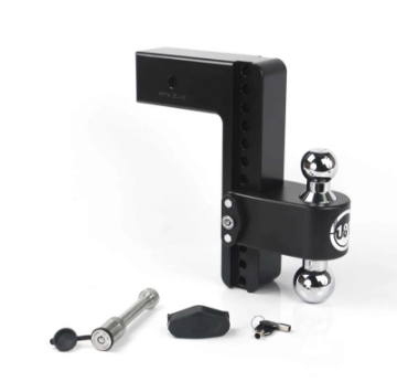 Picture of Weigh Safe 180 Hitch 10in Drop Hitch & 3in Shank 10K-21K GTWR w-WS05 - Black Cerakote