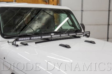 Picture of Diode Dynamics 18-21 Jeep JL Wrangler-Gladiator SS50 Hood LED Light Bar Kit - Amber Combo
