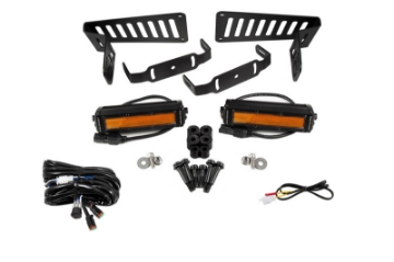 Picture of Diode Dynamics 18-21 Jeep JL Wrangler-Gladiator SS6 Cowl LED Bracket Kit - Amber Flood