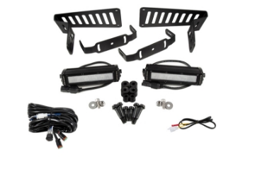 Picture of Diode Dynamics 18-21 Jeep JL Wrangler-Gladiator SS6 Cowl LED Bracket Kit - White Flood