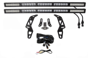 Picture of Diode Dynamics 18-21 Jeep JL Wrangler-Gladiator SS30 Bumper Bracket Kit - White Combo Dual