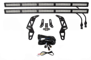 Picture of Diode Dynamics 18-21 Jeep JL Wrangler-Gladiator SS30 Bumper Bracket Kit - White Flood Dual