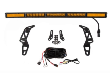 Picture of Diode Dynamics 18-21 Jeep JL Wrangler-Gladiator SS30 Bumper Bracket Kit - Amber Combo Single