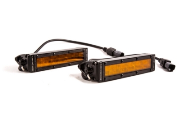 Picture of Diode Dynamics 6 In LED Light Bar Single Row Straight SS6 - Amber Wide Light Bar Pair