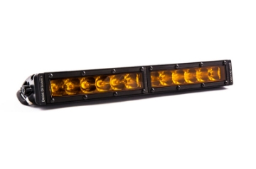 Picture of Diode Dynamics 12 In LED Light Bar Single Row Straight - Amber Driving Each Stage Series