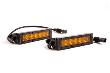 Picture of Diode Dynamics 6 In LED Light Bar Single Row Straight SS6 - Amber Driving Light Bar Pair