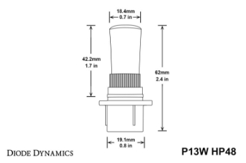 Picture of Diode Dynamics P13W HP48 LED - Cool - White Pair