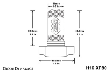 Picture of Diode Dynamics 5202-PSX24W XP80 LED - Cool - White Pair