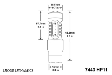 Picture of Diode Dynamics 7443 LED Bulb HP11 LED - Red Pair