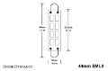 Picture of Diode Dynamics 44mm SML8 LED Bulb - Amber Set of 4