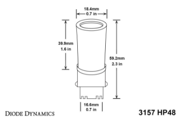 Picture of Diode Dynamics 3157 LED Bulb HP48 LED - Amber Single