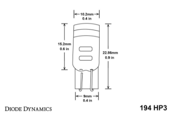 Picture of Diode Dynamics 194 LED Bulb HP3 LED - Cool - White Single