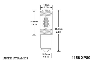 Picture of Diode Dynamics 1156 XP80 LED - Amber Single