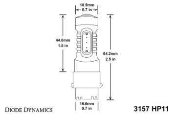 Picture of Diode Dynamics 3157 LED Bulb HP11 LED - Amber Set of 6