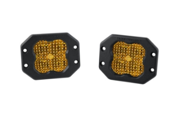 Picture of Diode Dynamics SS3 LED Pod Sport - Yellow Flood Flush Pair