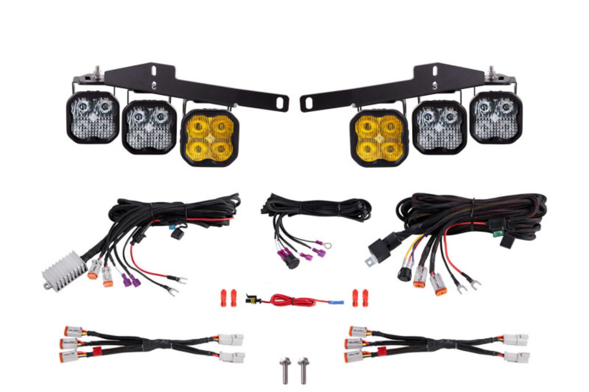 Picture of Diode Dynamics 17-20 Ford Raptor SS3 LED Fog Light Kit - Yellow Pro