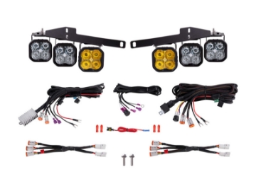 Picture of Diode Dynamics 17-20 Ford Raptor SS3 LED Fog Light Kit - Yellow Pro
