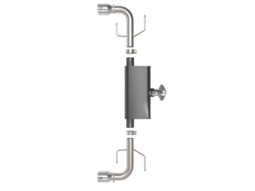Picture of aFe Takeda 17-21 Mazda CX-5 2-5L t 2-5in- SS Axle-Back Exhaust System w-Polished Tips