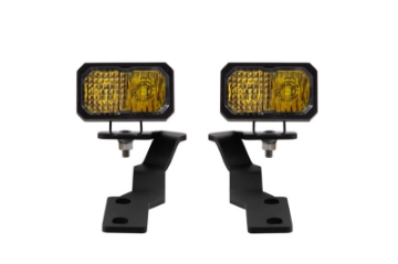 Picture of Diode Dynamics 16-21 Toyota Tacoma Stage Series 2in LED Ditch Light Kit - Yellow Pro Combo