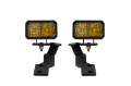 Picture of Diode Dynamics 16-21 Toyota Tacoma Stage Series 2in LED Ditch Light Kit - Sport Yellow Combo