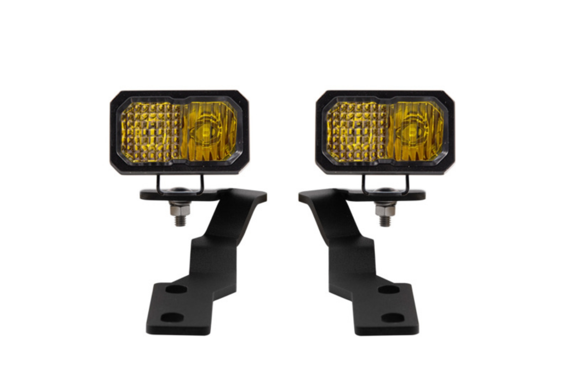 Picture of Diode Dynamics 16-21 Toyota Tacoma Stage Series 2in LED Ditch Light Kit - Sport Yellow Combo