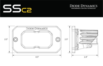 Picture of Diode Dynamics Stage Series 2 In LED Pod Pro - Yellow Flood Flush ABL Pair