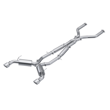 Picture of MBRP 16-22 Infiniti Q50 3-0L RWD-AWD 3in Cat-Back Dual Split Rear Street Version T304