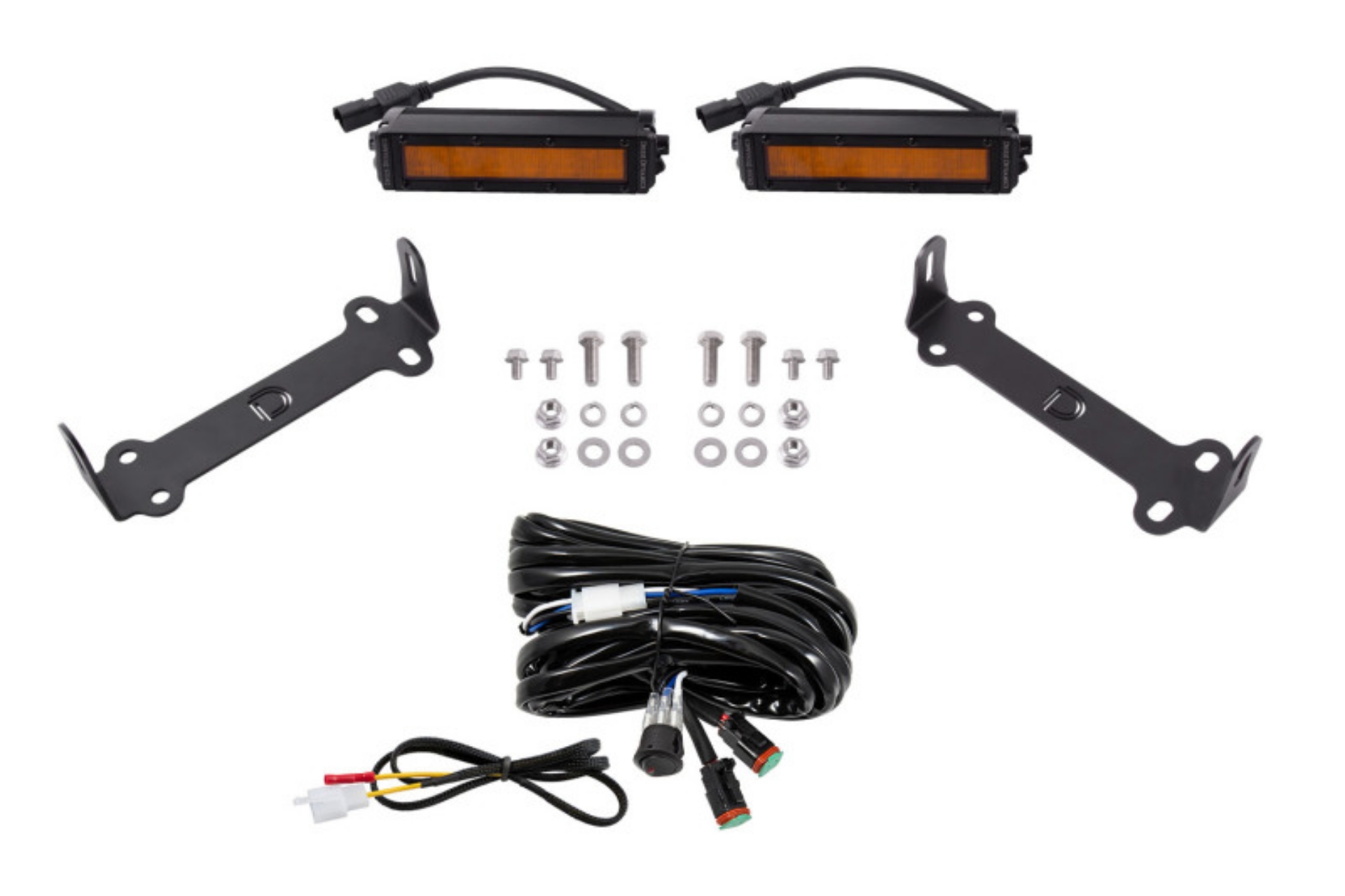 Picture of Diode Dynamics 14-21 Toyota 4Runner Stage Series SAE-DOT LED Lightbar Kit - Amber SAE-DOT Wide