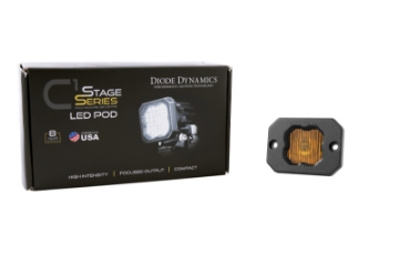 Picture of Diode Dynamics Stage Series C1 LED Pod - Yellow SAE Fog Flush ABL Each