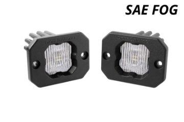 Picture of Diode Dynamics Stage Series C1 LED Pod - White SAE Fog Flush ABL Pair